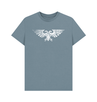 Stone Blue Aquila Battleworn Insignia T Shirt