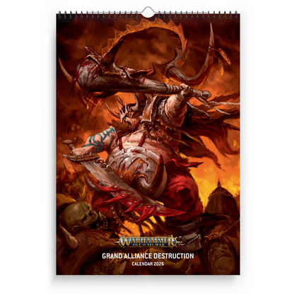 Warhammer Age of Sigmar Grand Alliance Destruction 2026 Calendar Preorder