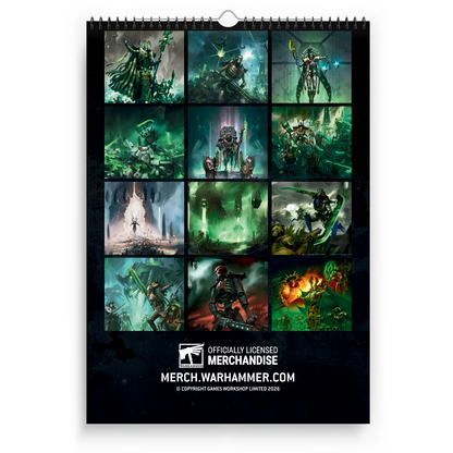 Warhammer 40,000: Necrons 2026 Calendar Preorder