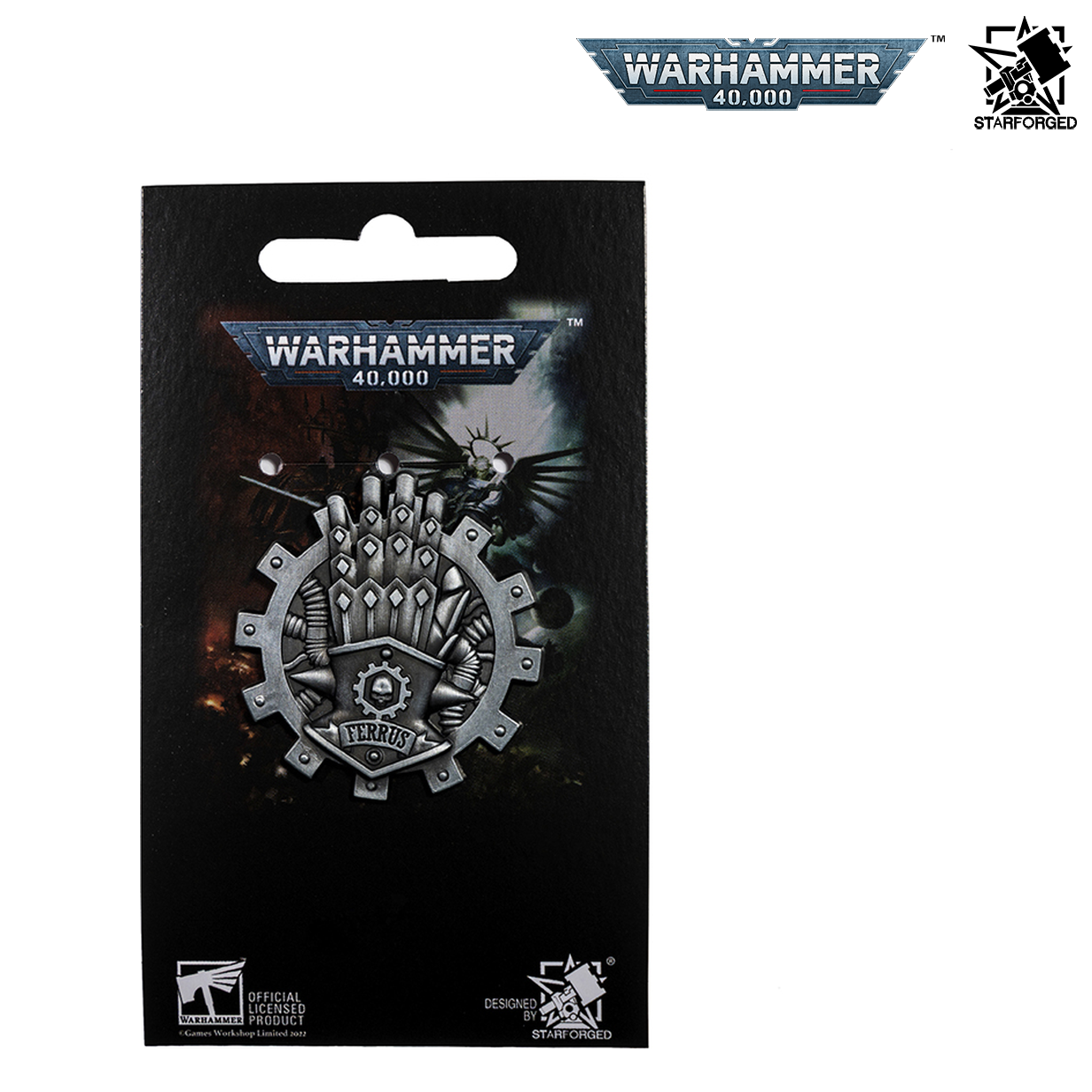 Starforged Warhammer 40,000 Chapter Icon Pin Badge - Iron Hands