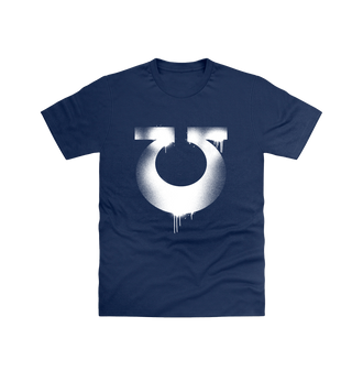 Navy Ultramarines Graffiti Insignia T Shirt