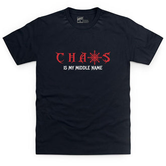 Chaos Is My Middle Name Kids Black T Shirt