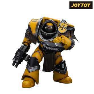 JoyToy Warhammer The Horus Heresy Action Figure - Imperial Fists, Legion Cataphractii Terminator with Chainfist (1/18 Scale) Preorder