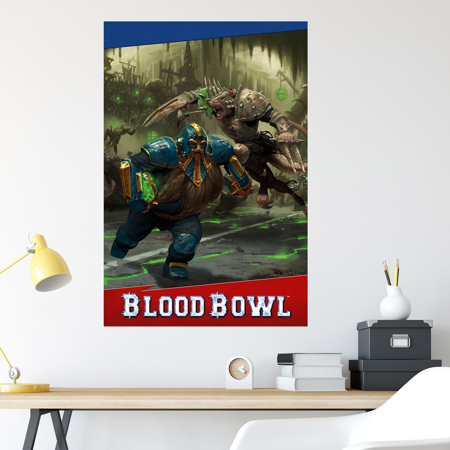 Blood Bowl The Dwarf Giants V Skavenblight Scramblers Poster